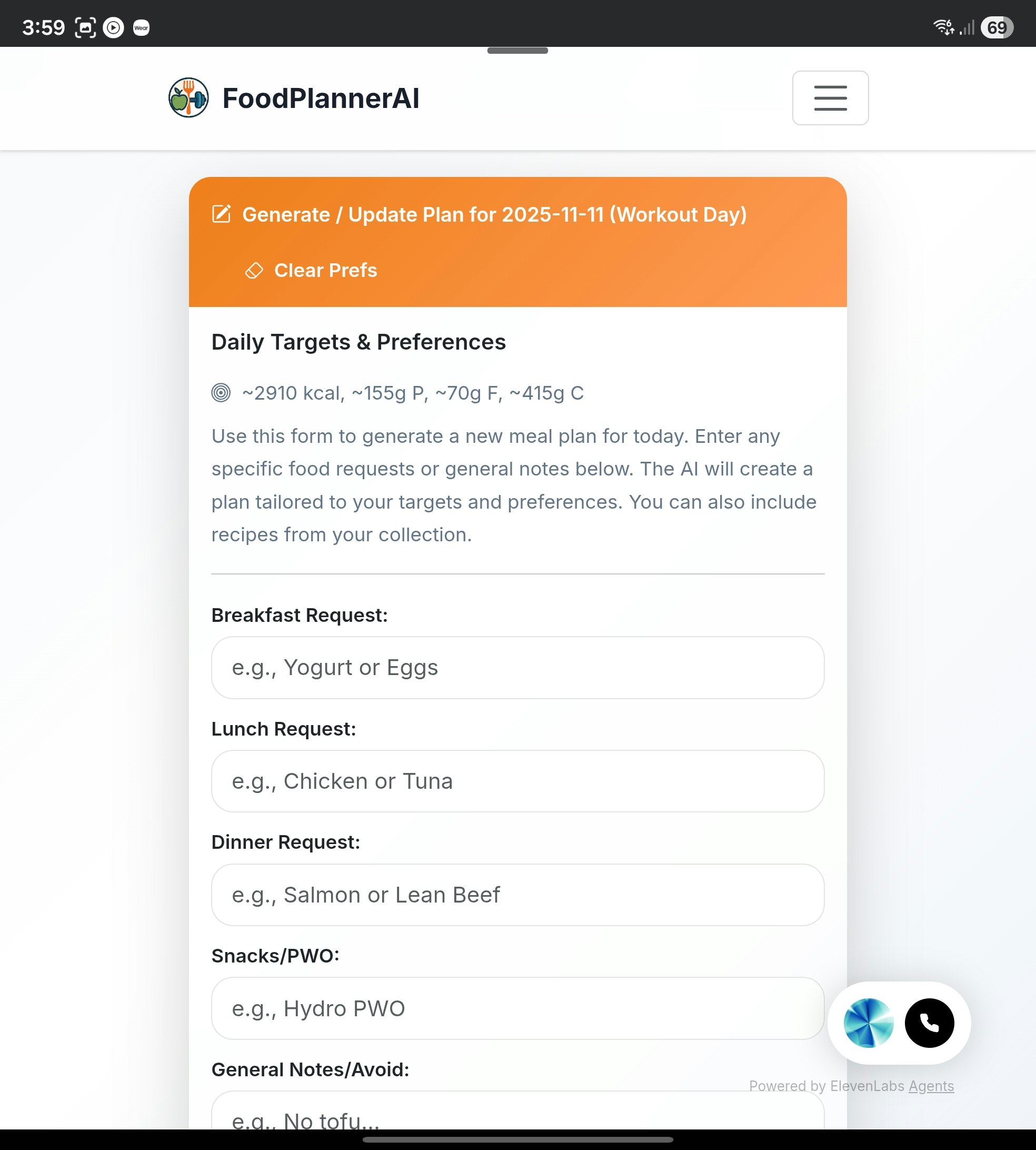 FoodPlannerAI gallery image