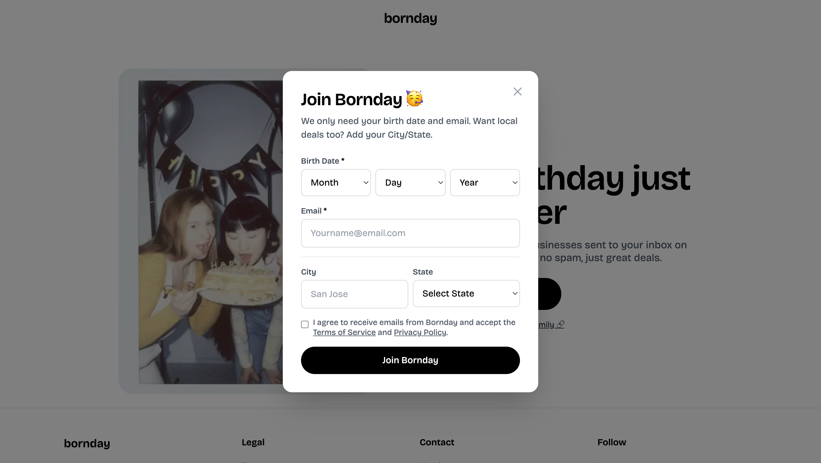 Bornday - Screenshot 2 showing product features and functionality