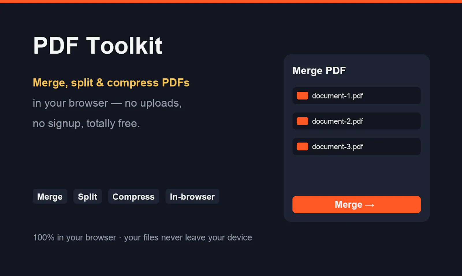 PDF Toolkit — Free PDF & Image Tools screenshot 2