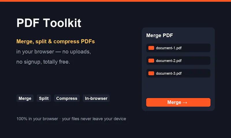 PDF Toolkit — Free PDF & Image Tools screenshot 2