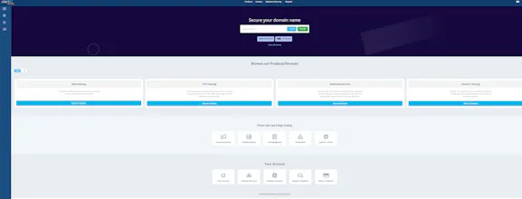 ClientX WHMCS Client Area Theme gallery image