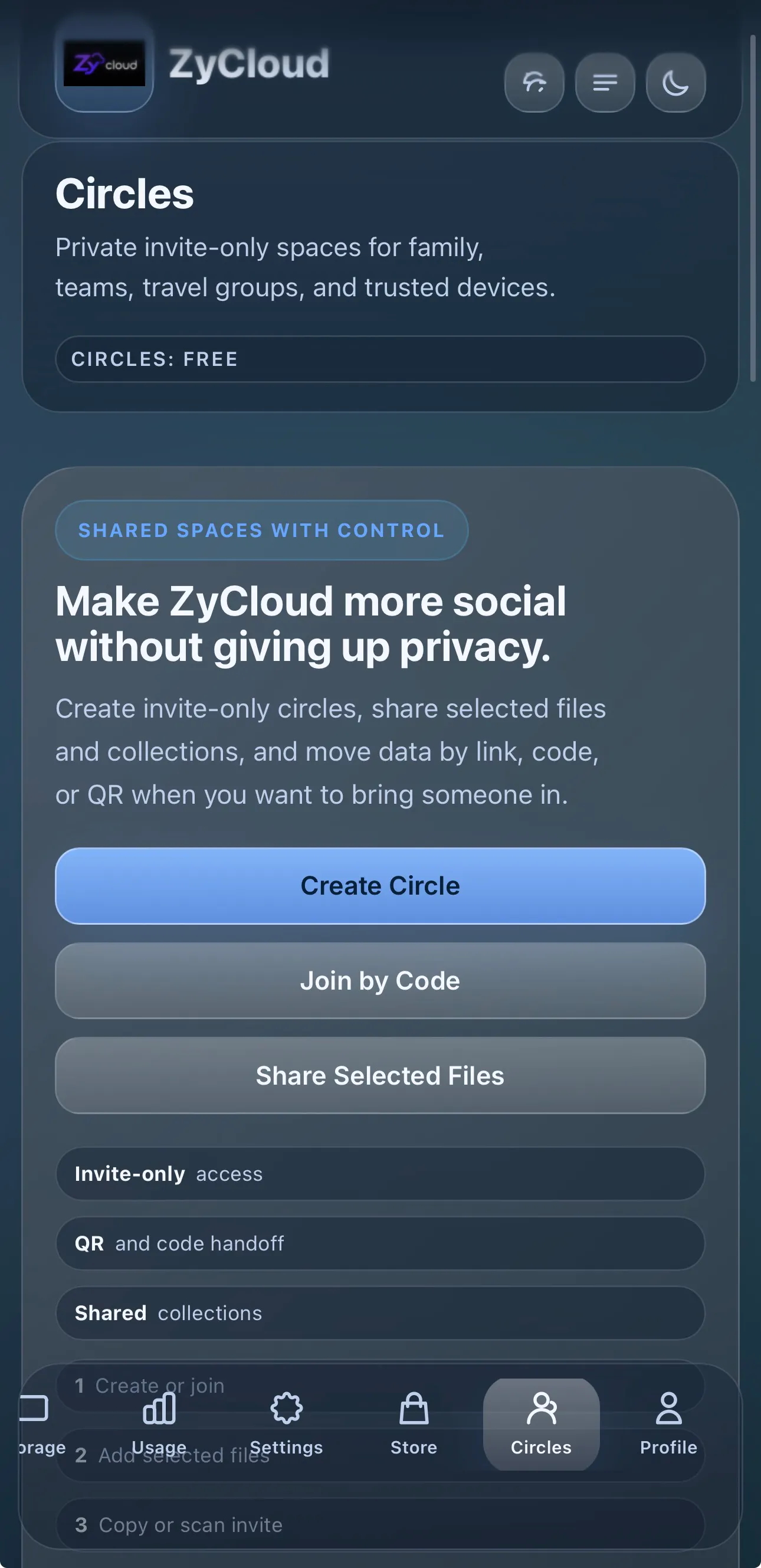 ZyCloud | Local first , ZK storage gallery image