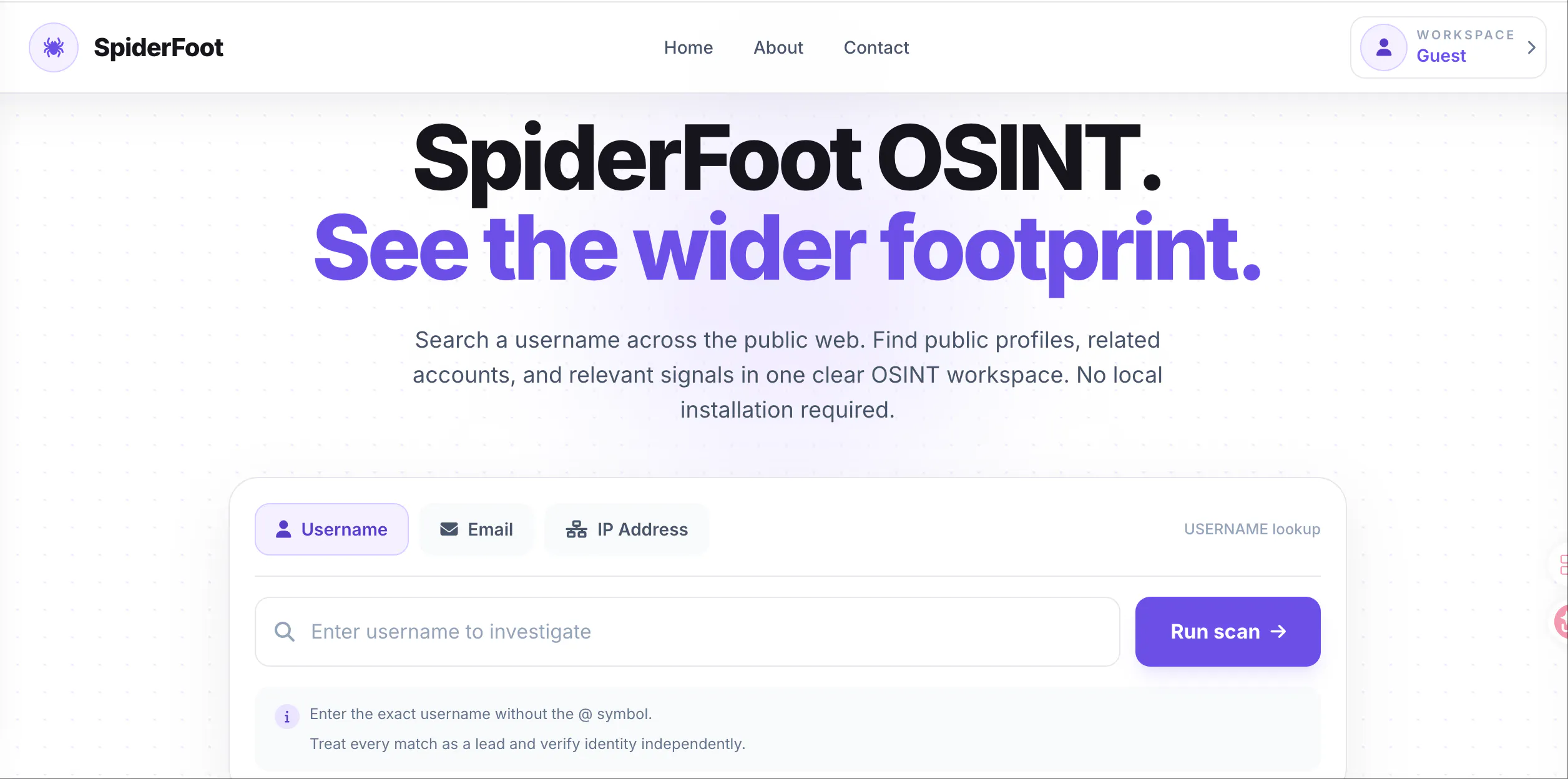 SpiderFoot OSINT Tool gallery image