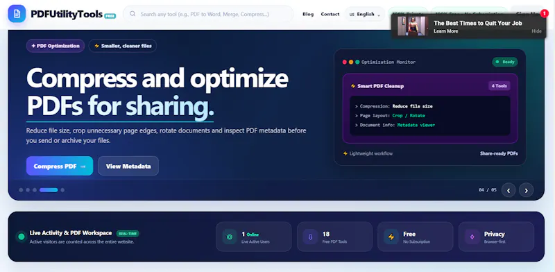PDFUtilityTools.com screenshot 1
