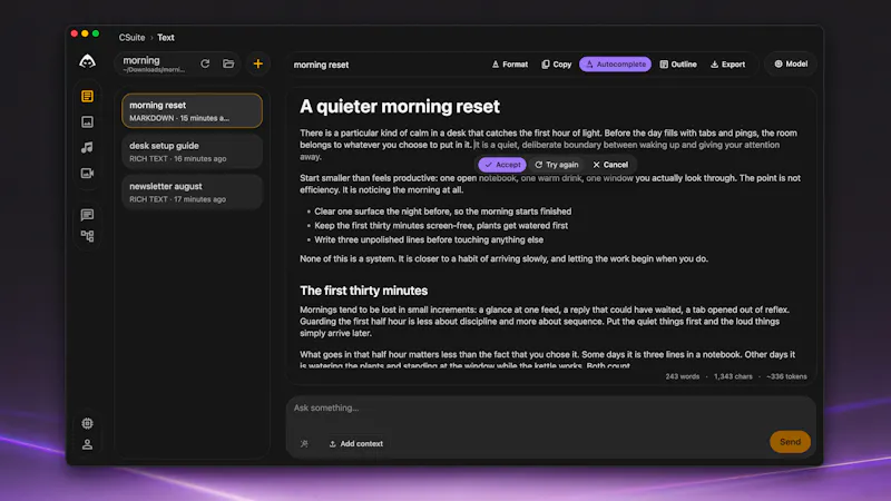 CSuite screenshot 3