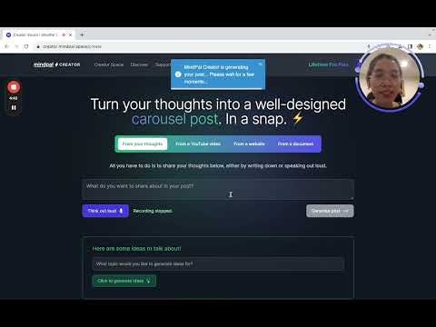 startuptile MindPal Creator-Turn anything into carousel posts in a snap