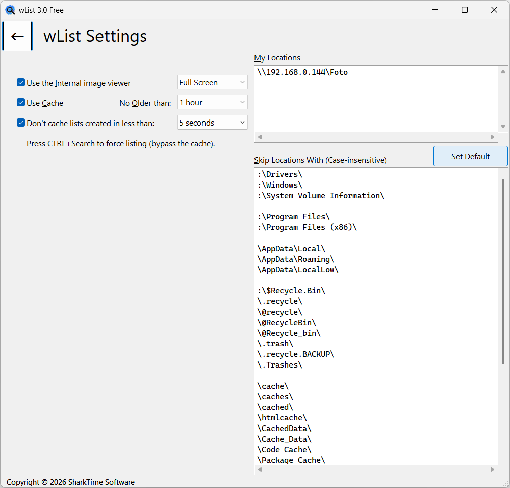 wList: Fast File Search, Find/List Files - Screenshot 5 showing product features and functionality
