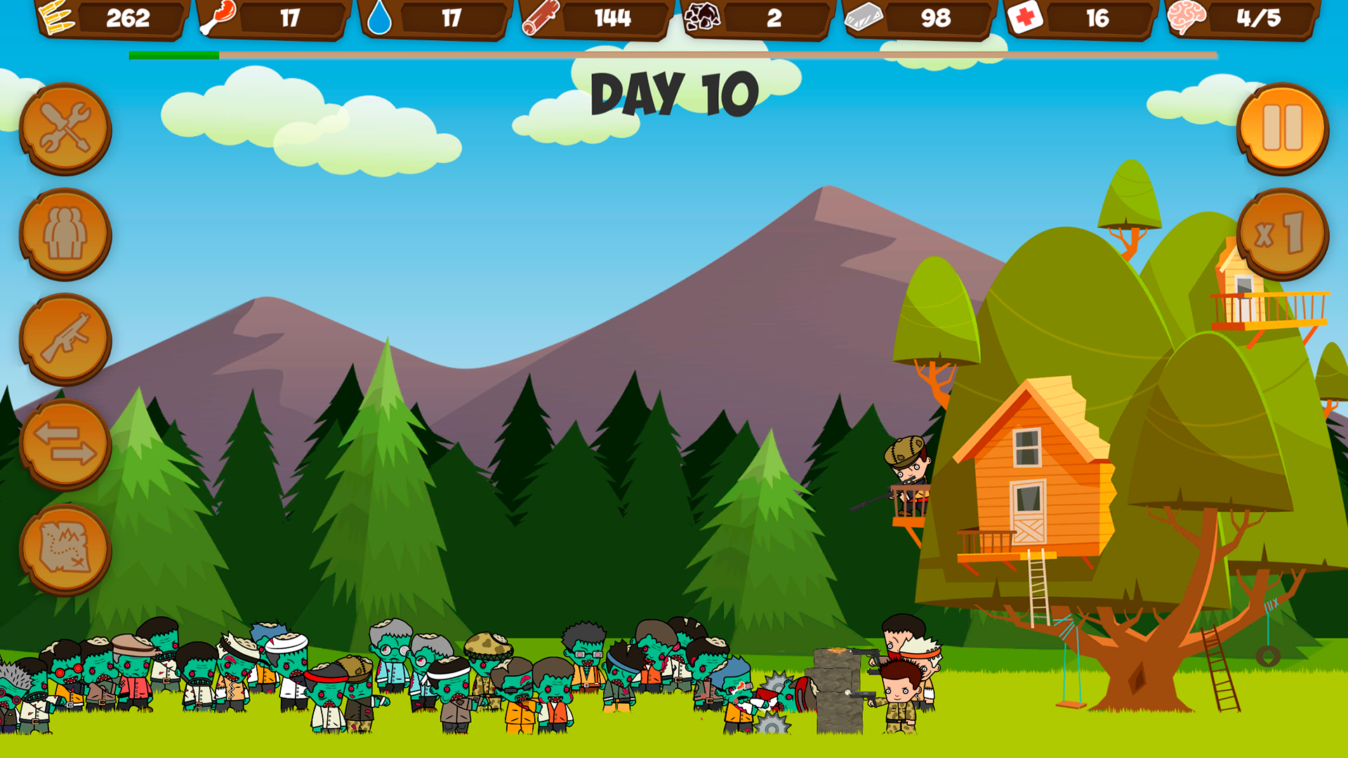 Zombie Forest HD. Funny cartoon survival gallery image