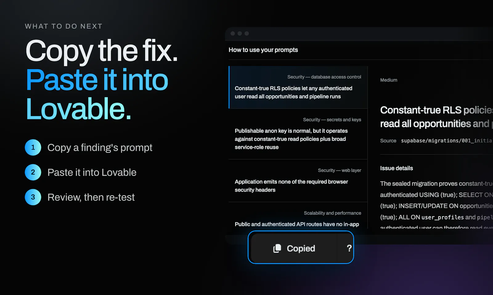 Fulcrum Lovable Audit screenshot 5