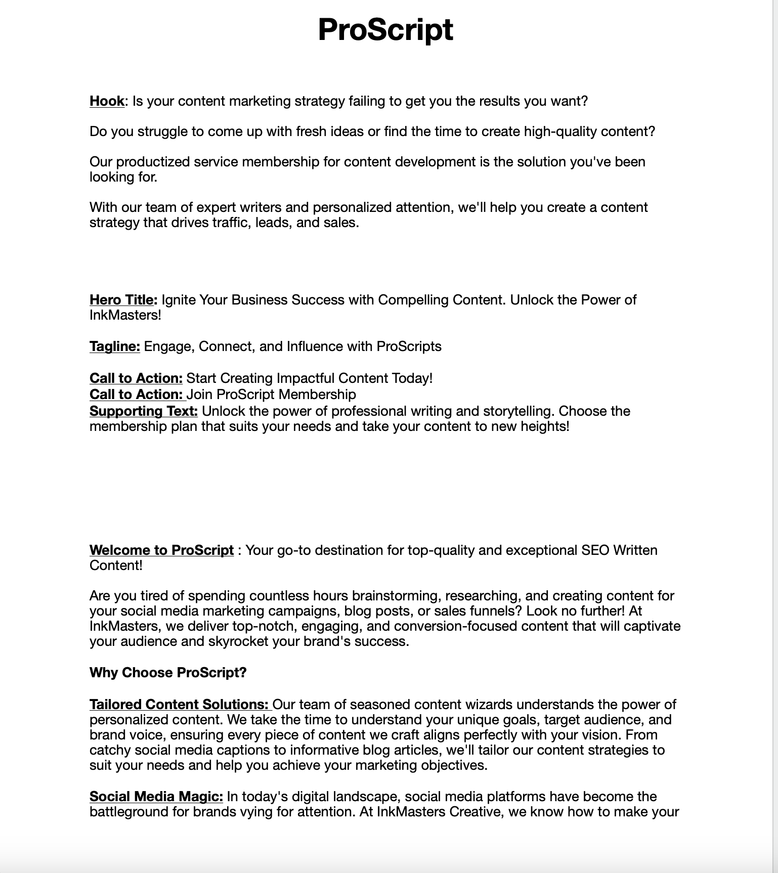 Content Development and Copywriting media 9