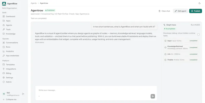 AgentRow screenshot 2