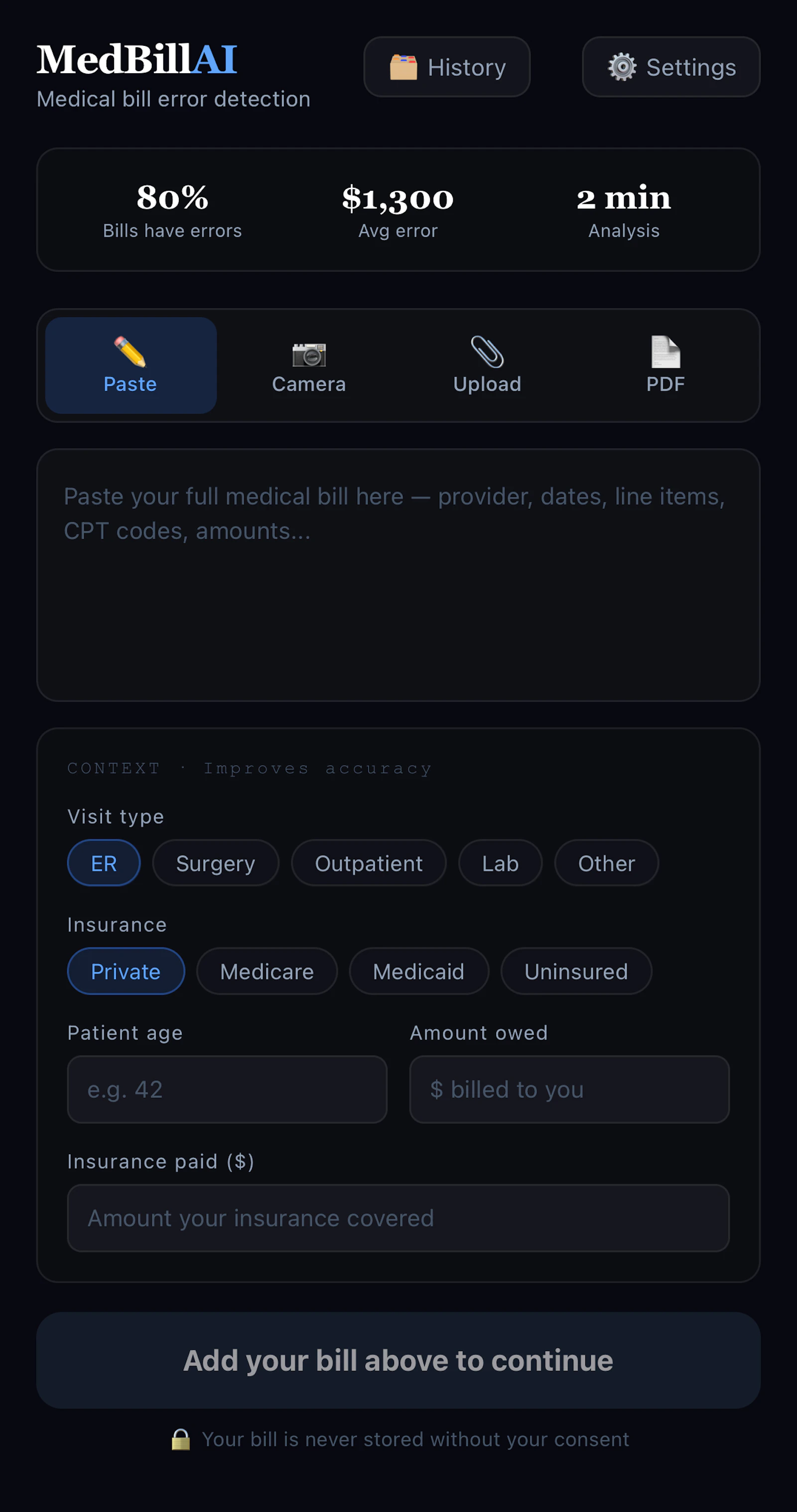 MedBillAI screenshot 3