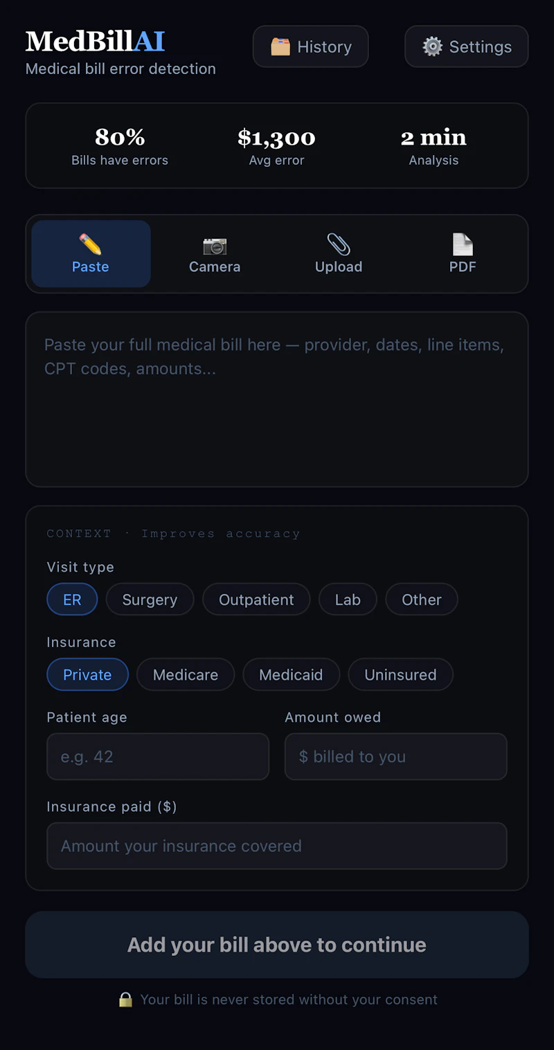MedBillAI screenshot 3