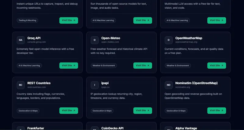 Ship Faster with Free APIs  screenshot 3