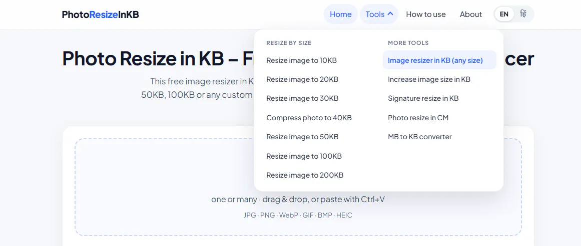 Photo Resize in KB gallery image