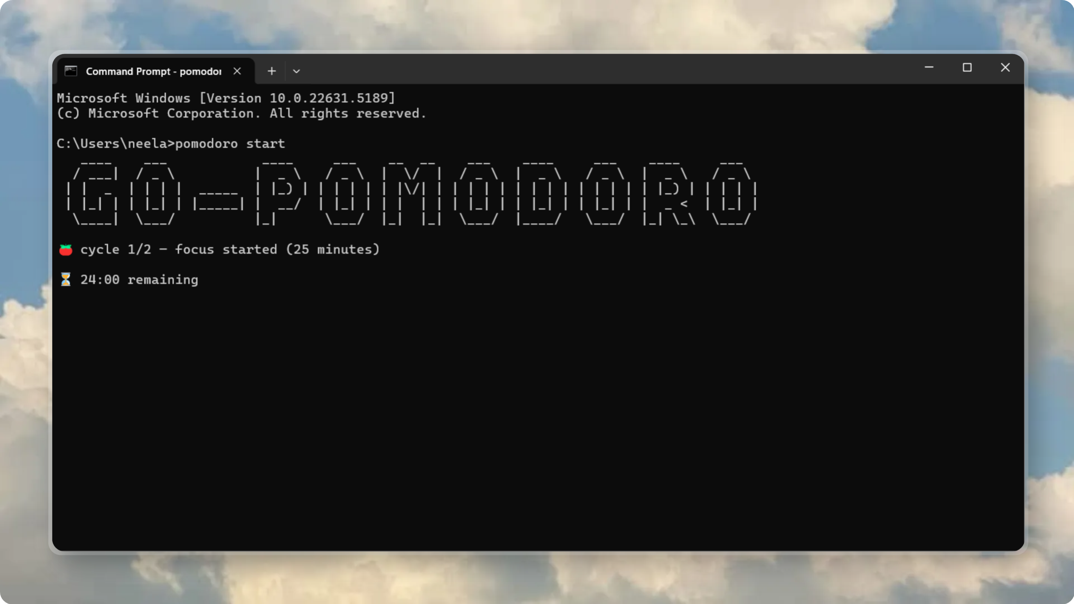 Go Pomodoro CLI gallery image