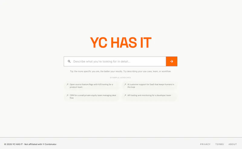 YC has it screenshot 2