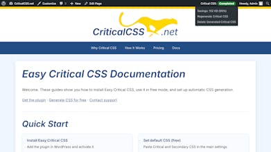 Easy Critical CSS gallery image
