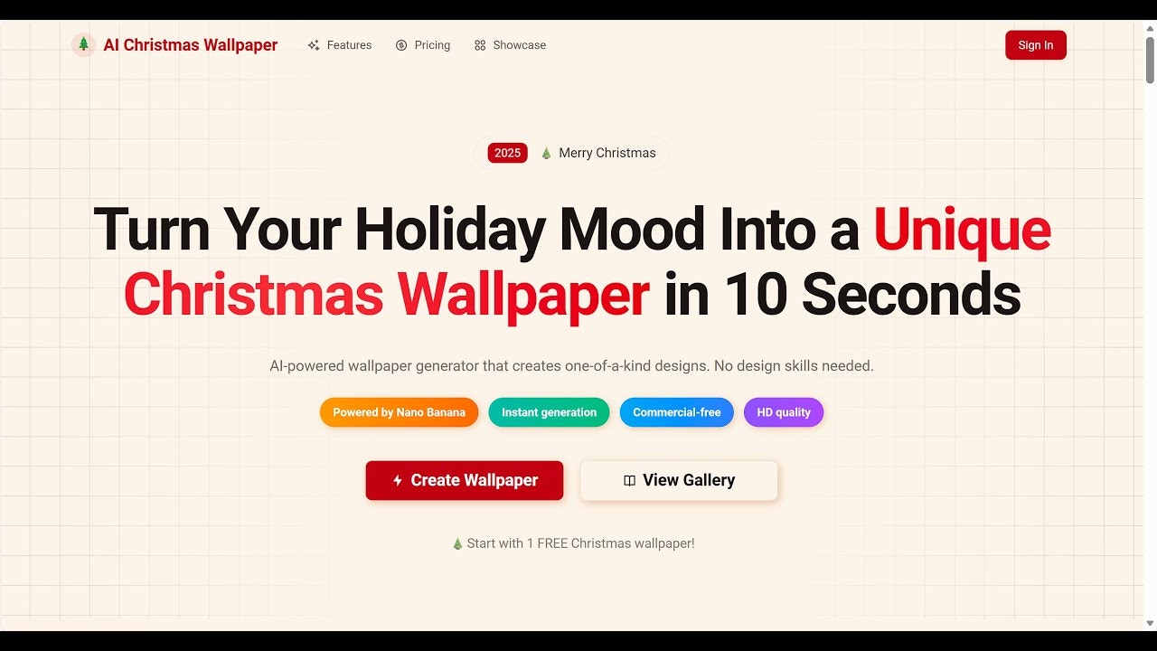 AI Christmas Wallpaper Generator gallery image