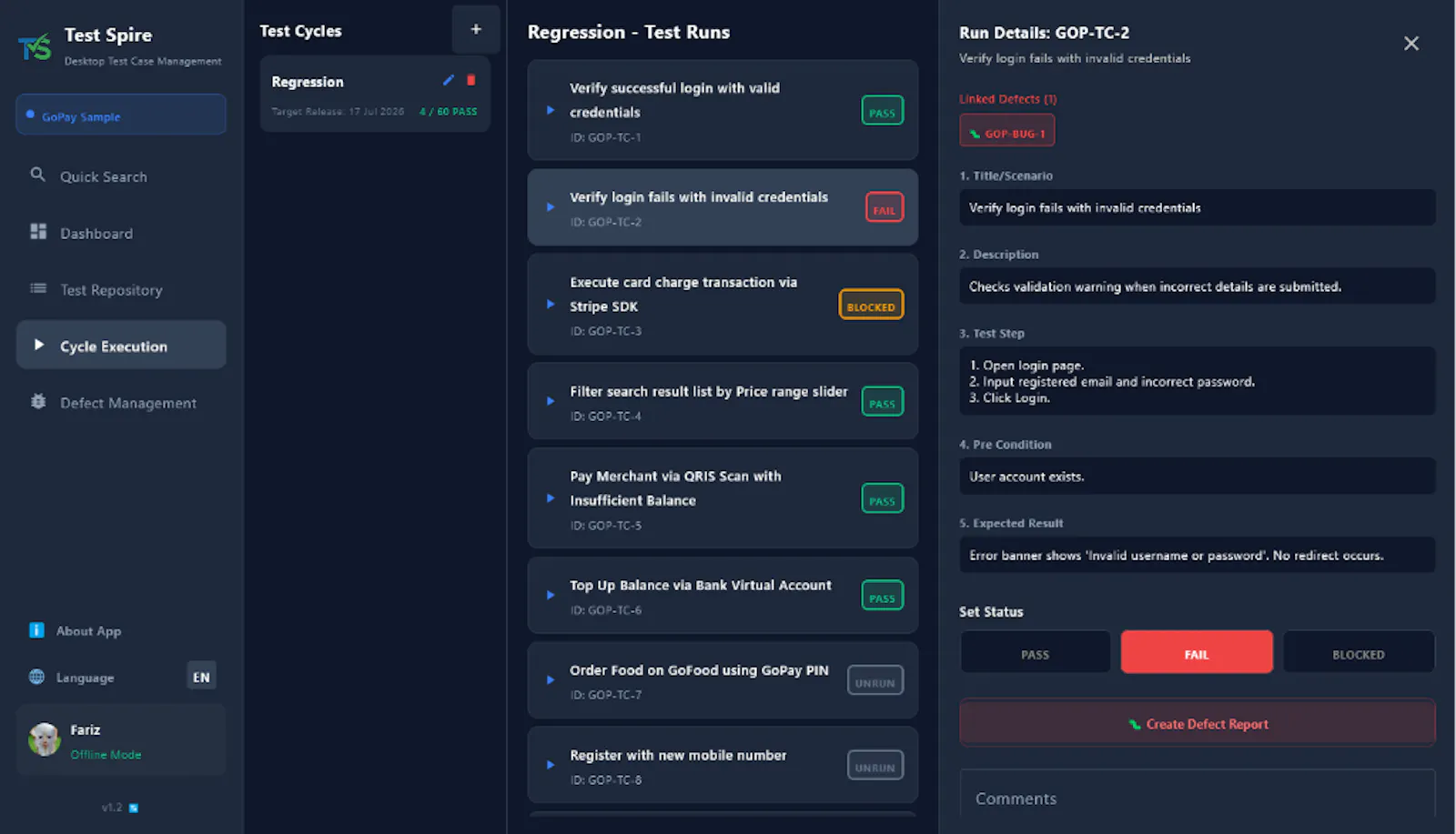 TestSpire screenshot 2