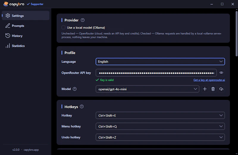 CapyBro screenshot 2