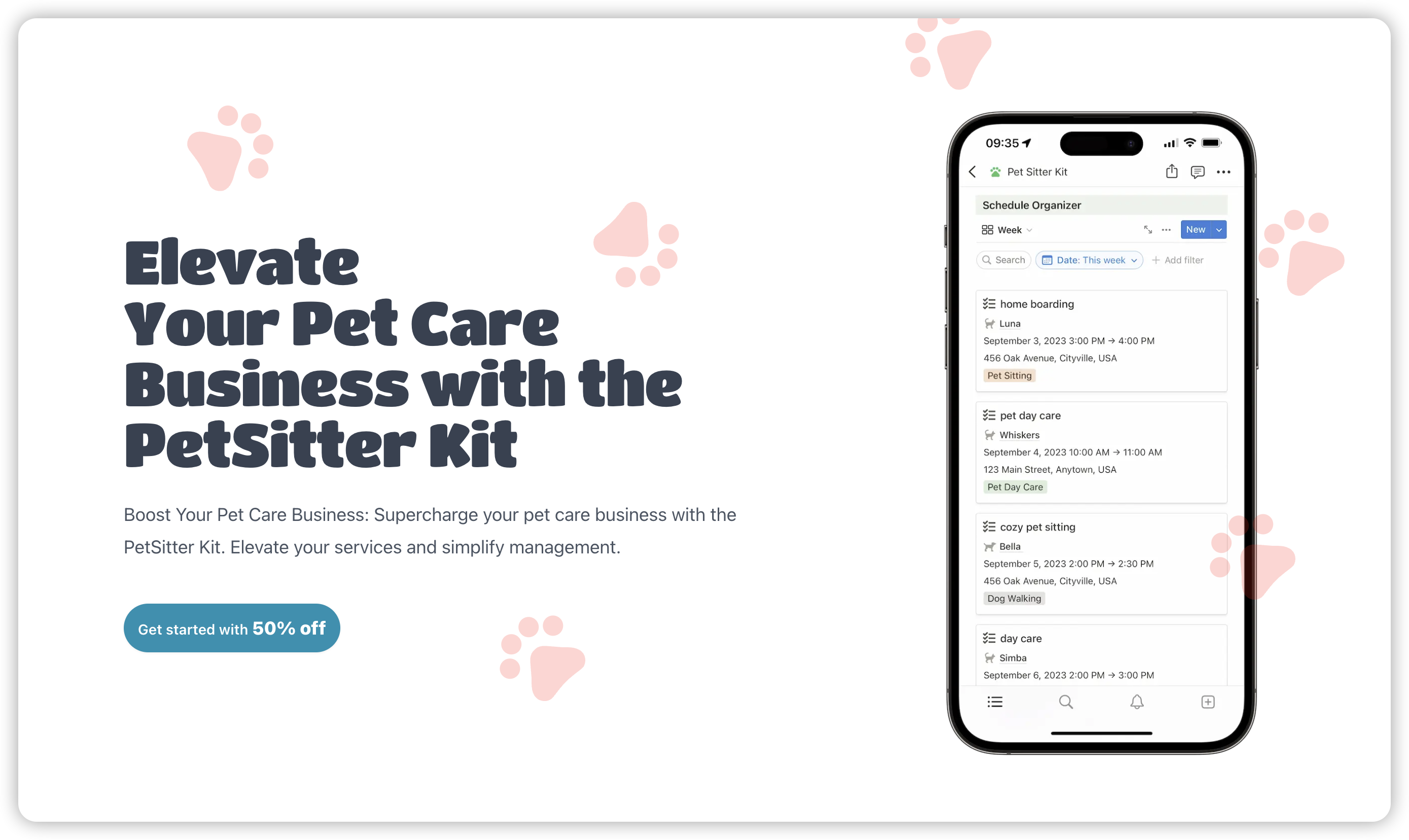 startuptile PetSitter Kit-Streamline pet care business success