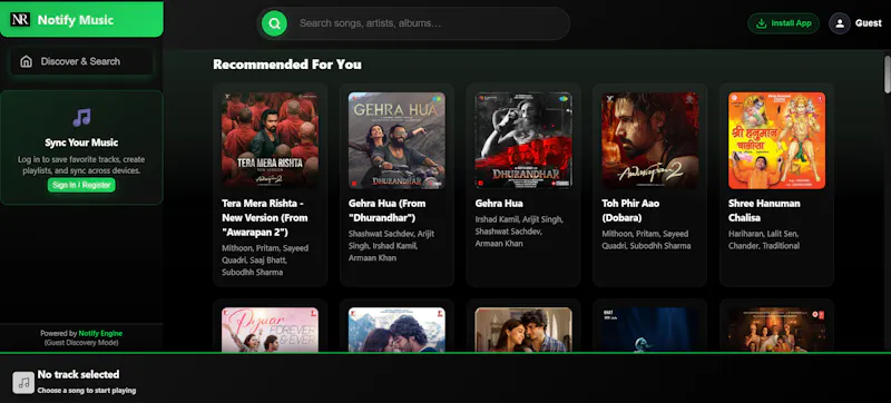 Notify Music screenshot 1
