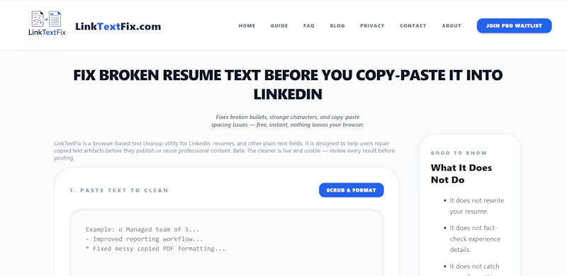 LinkTextFix.com  screenshot 1