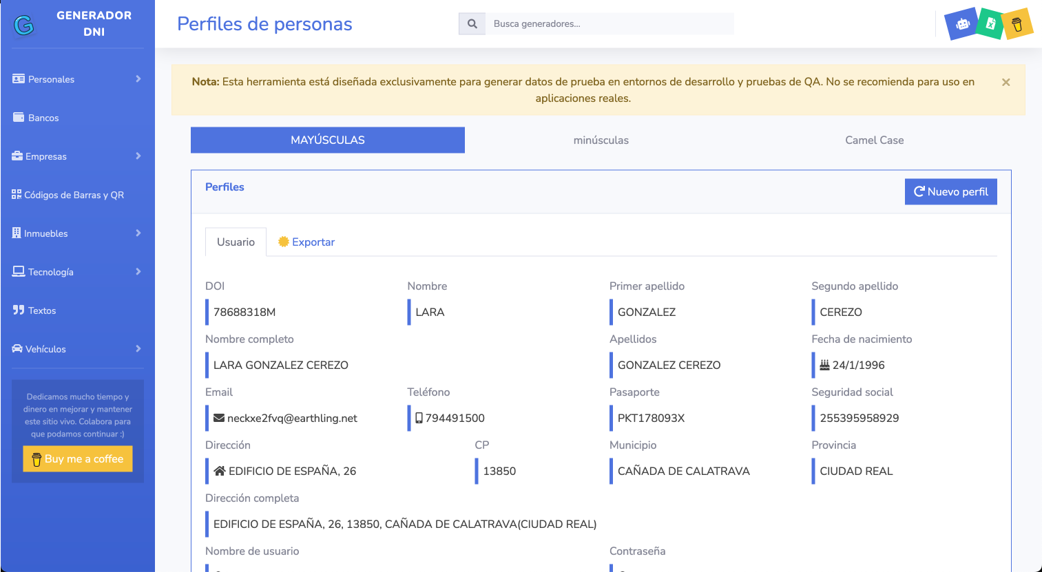 Generatore DNI media 2