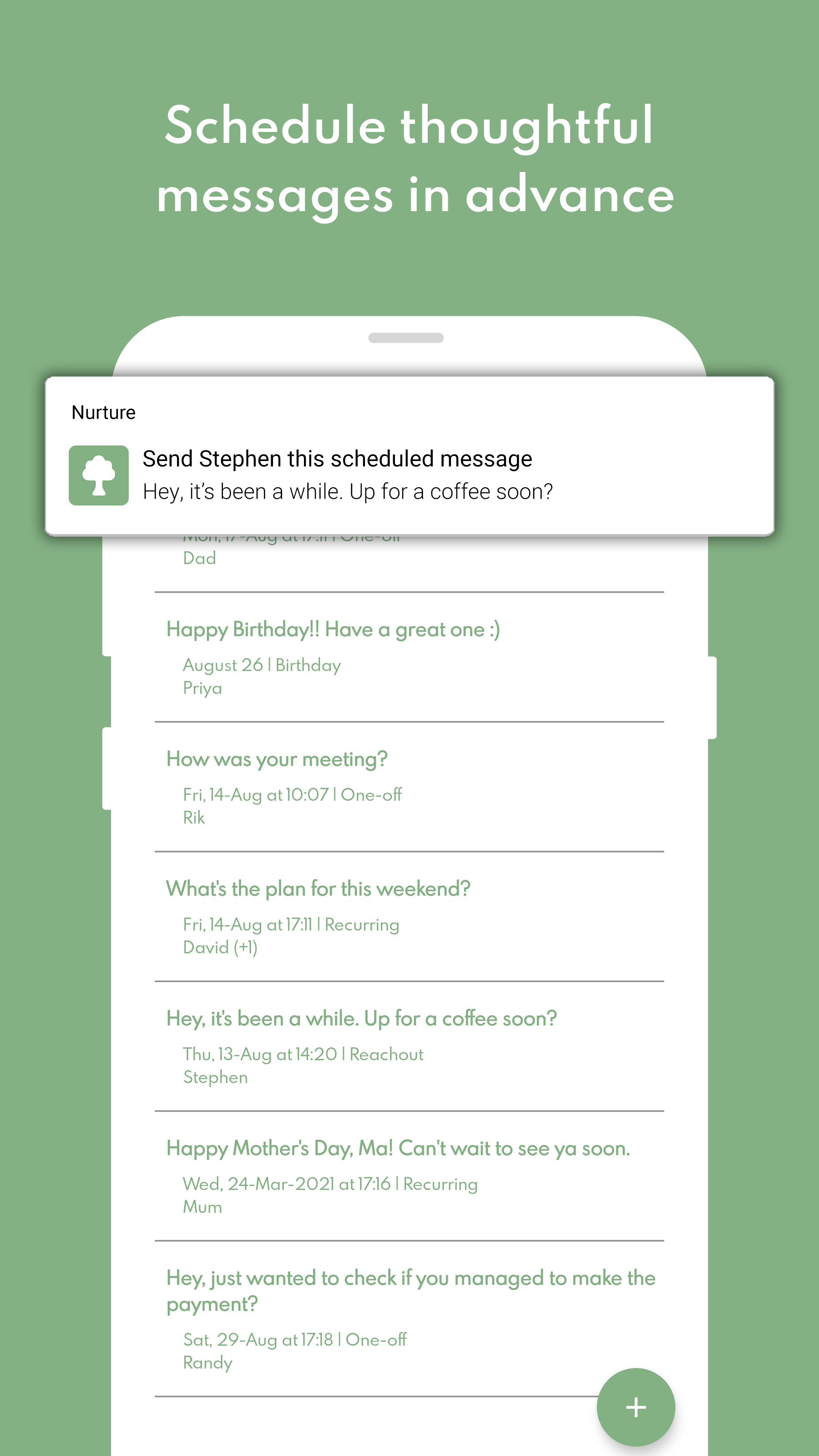 Nurture - smartest personal CRM ever gallery image