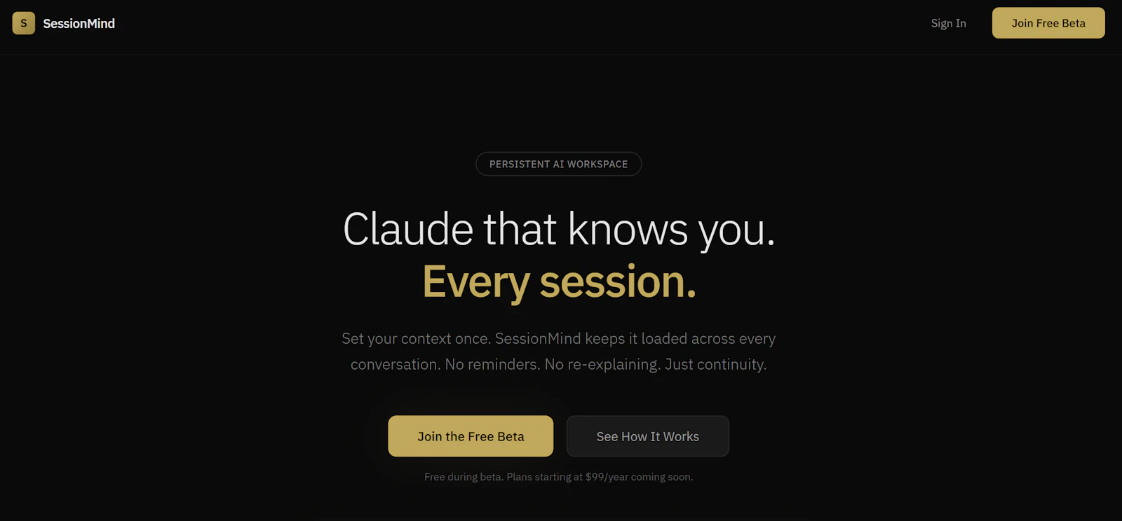 SessionMind screenshot 1