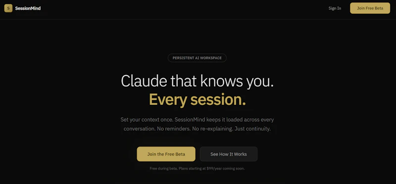 SessionMind screenshot 1