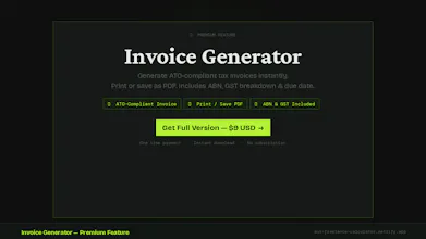Aus Freelancer Tax & Invoice Calculator gallery image