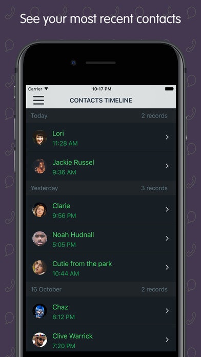 Contacts Timeline gallery image