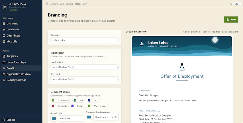 Job Offer Desk screenshot 3