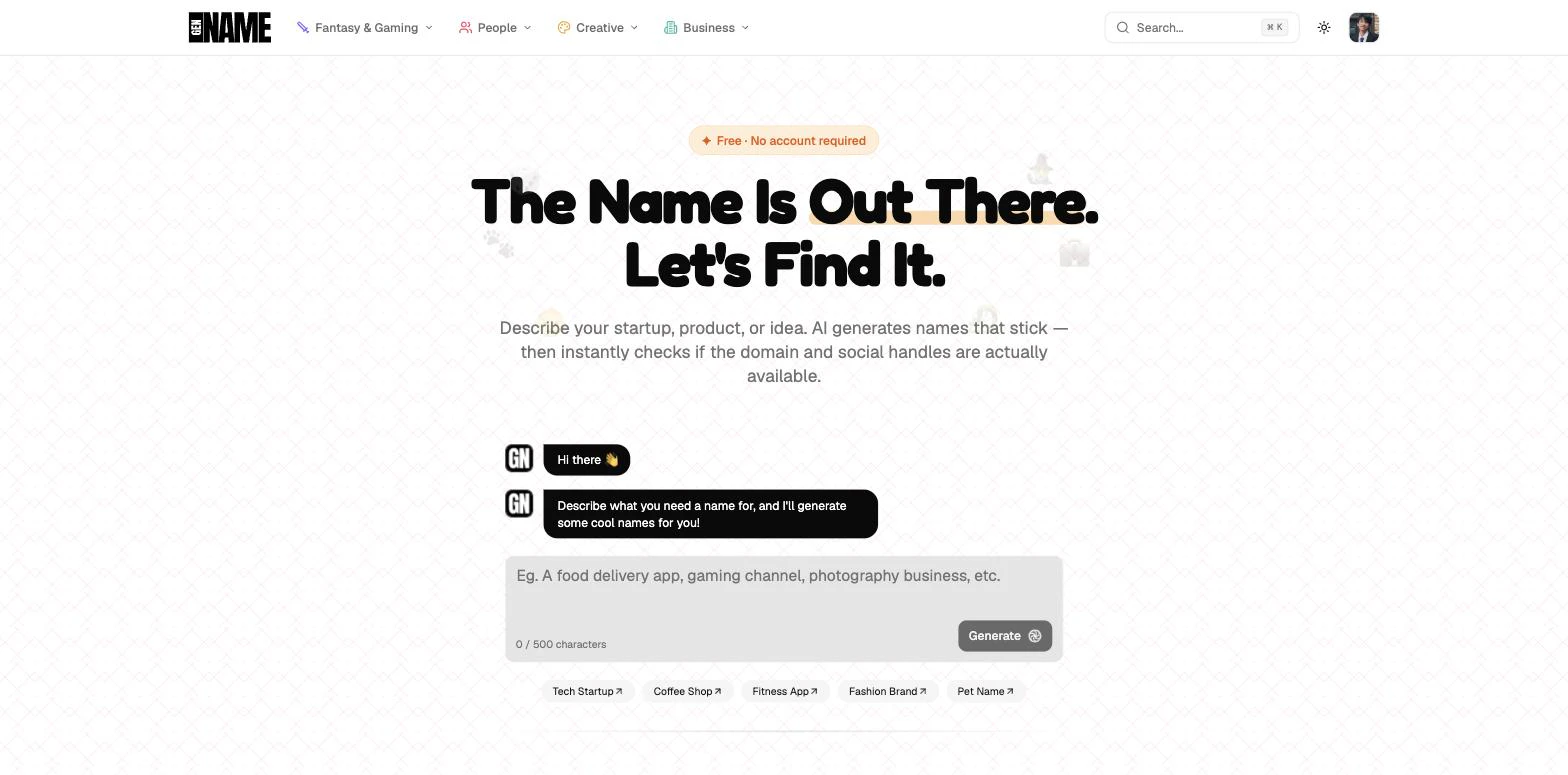 GenName.io 截图 2