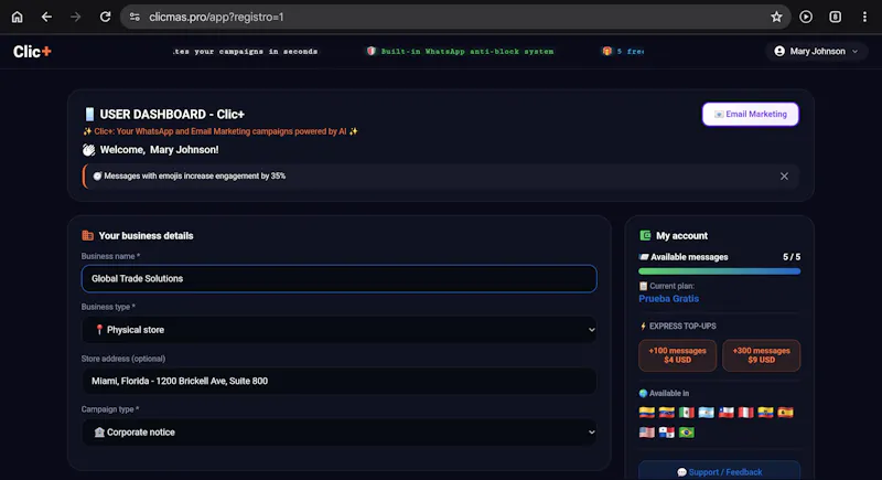 Clic+ screenshot 1