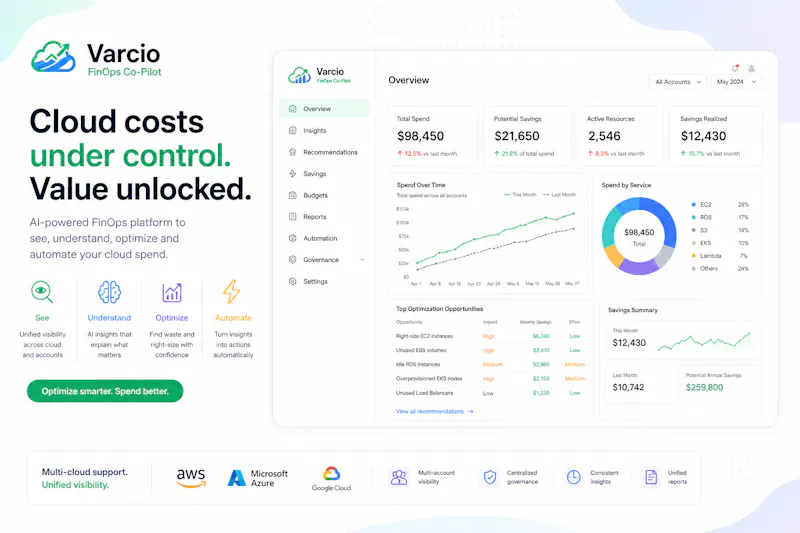 Varcio Cloud FinOps Copilot screenshot 1