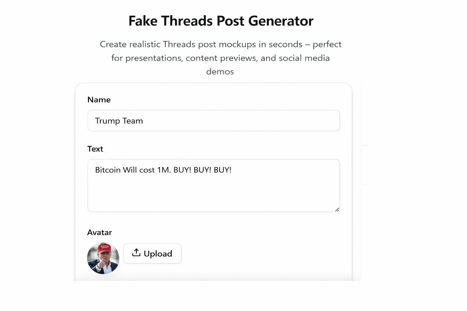 Fake Threads Post Generator PostCopilot  gallery image