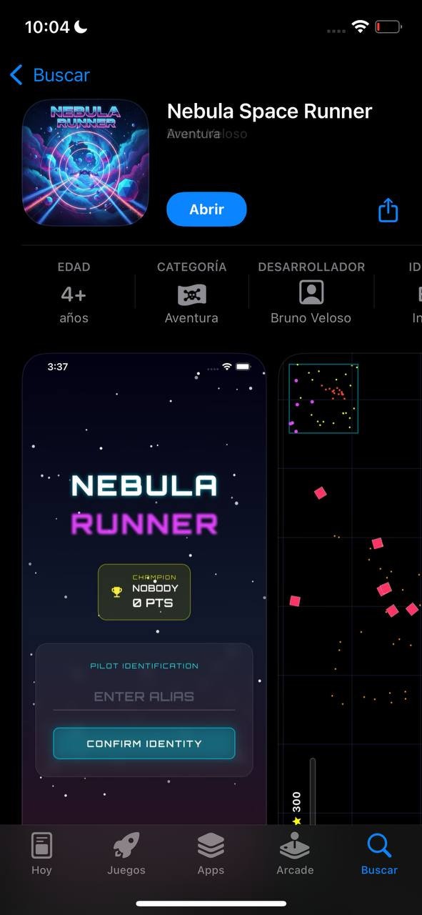 Nebula Space Runner - Main product screenshot demonstrating key features and user interface