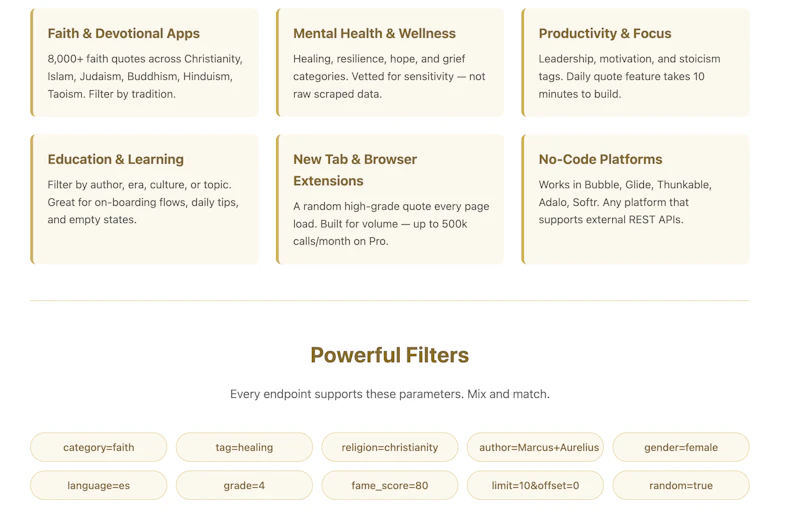 Quotable Wisdom API screenshot 2