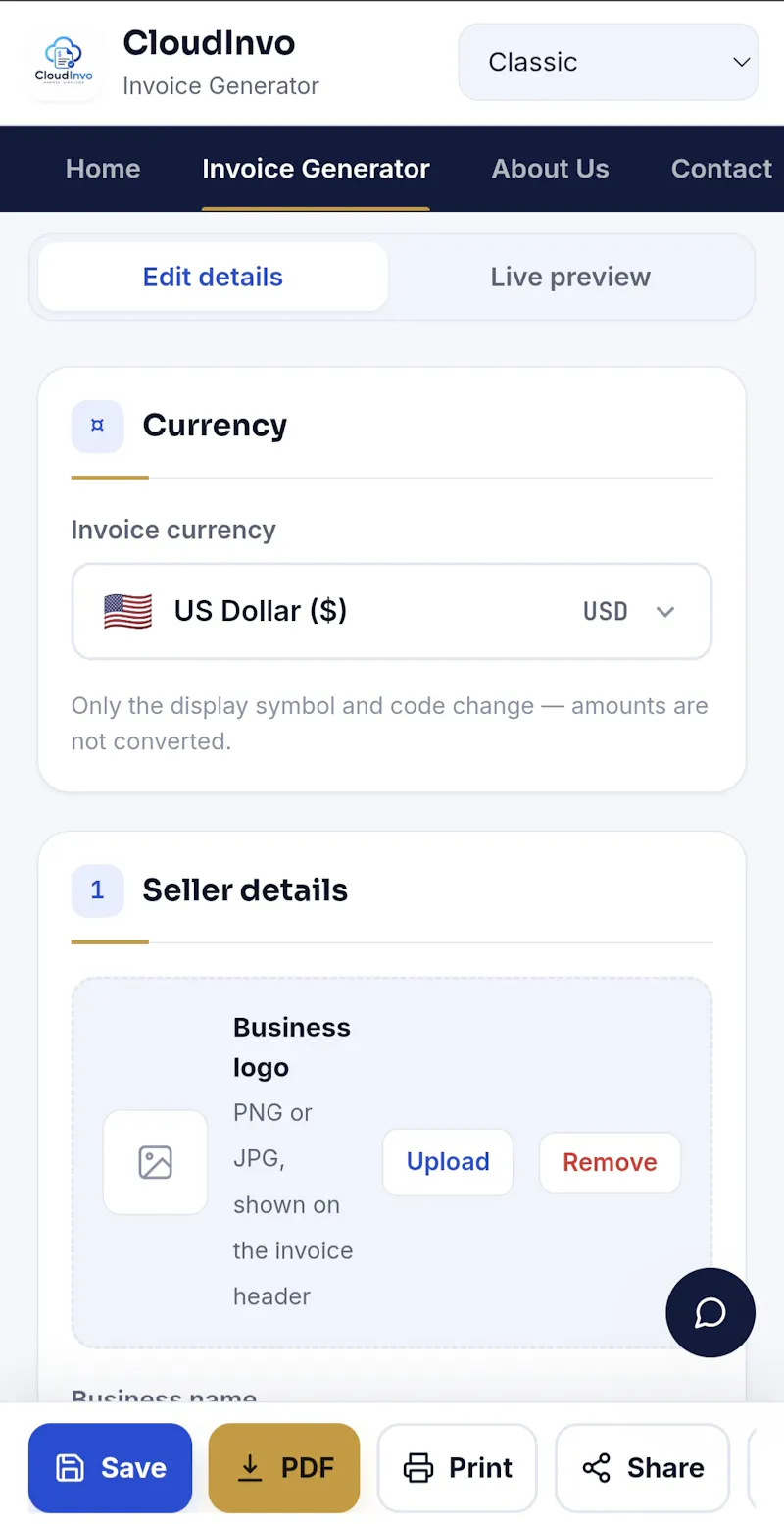 CloudInvo — Invoice Generator screenshot 2