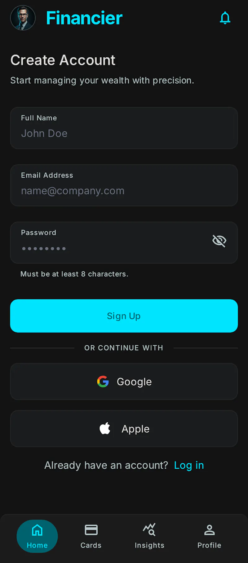 Lumina — Fintech Flutter UI Kit screenshot 2
