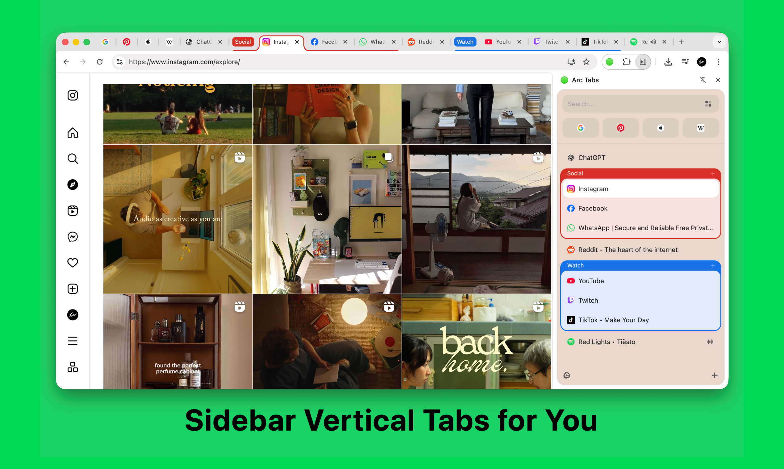 Arc Tabs - Chrome Vertical Tabs for You screenshot 1