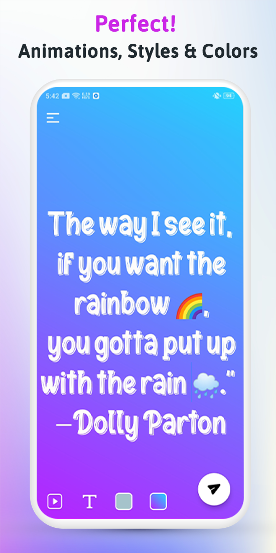 Rangin: Gradient Status Quotes Maker  gallery image