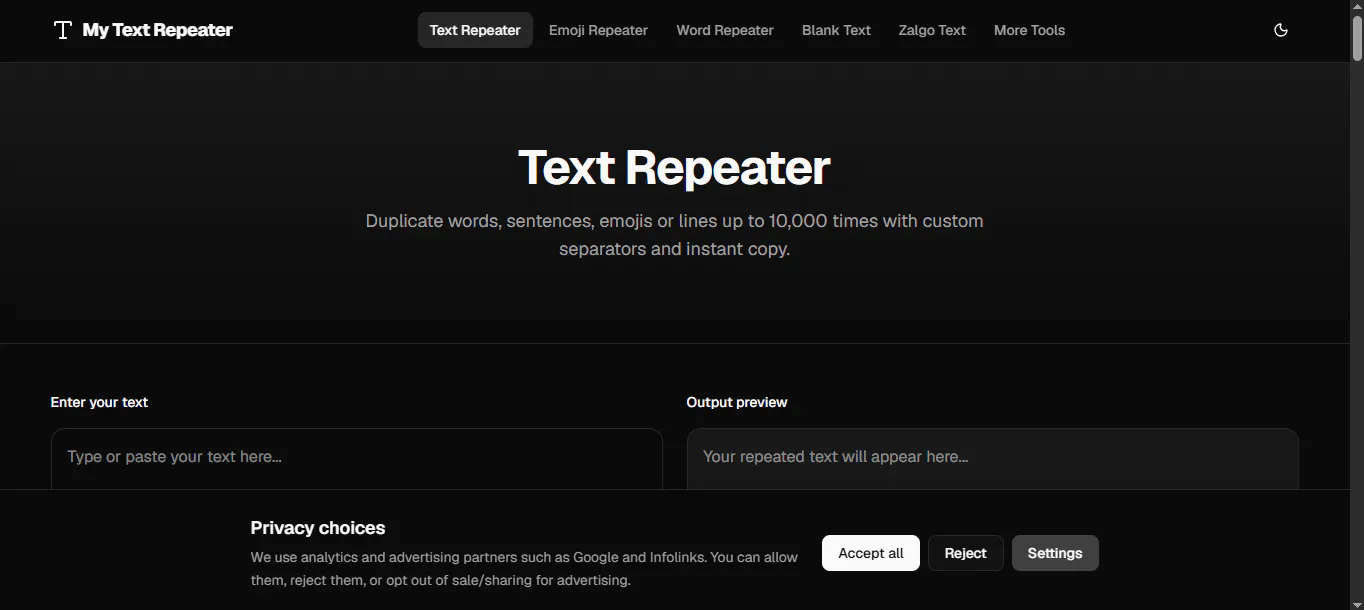 Text Repeater Online gallery image