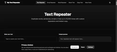 Text Repeater Online gallery image