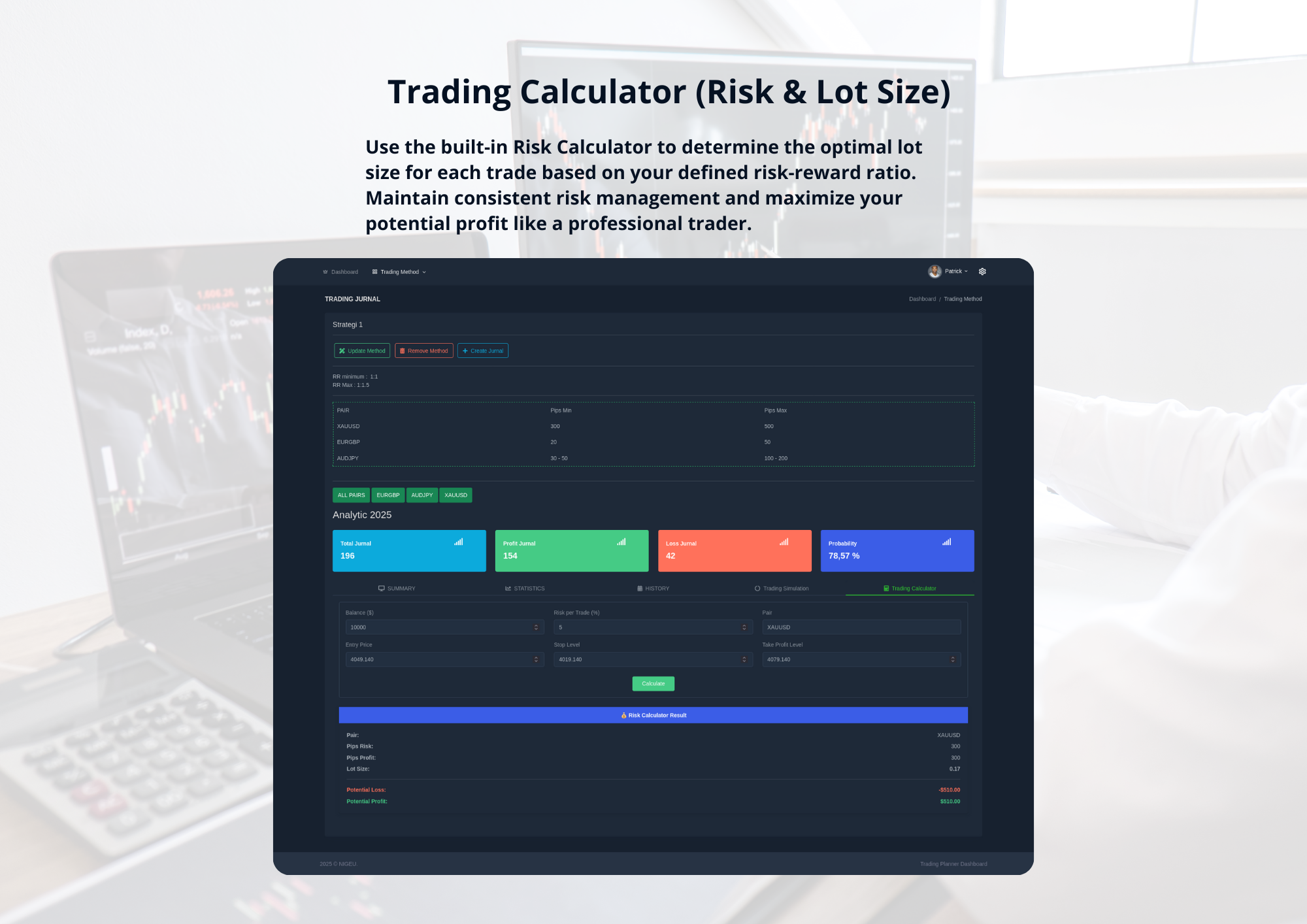 Dashboard Trade Jurnal - Screenshot 4 preview