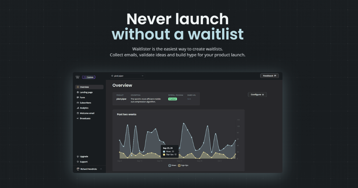 startuptile Waitlister-The easiest way to create viral pre-launch waitlists