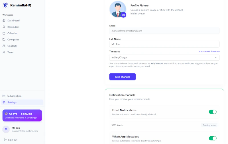 RemindlyHQ screenshot 4